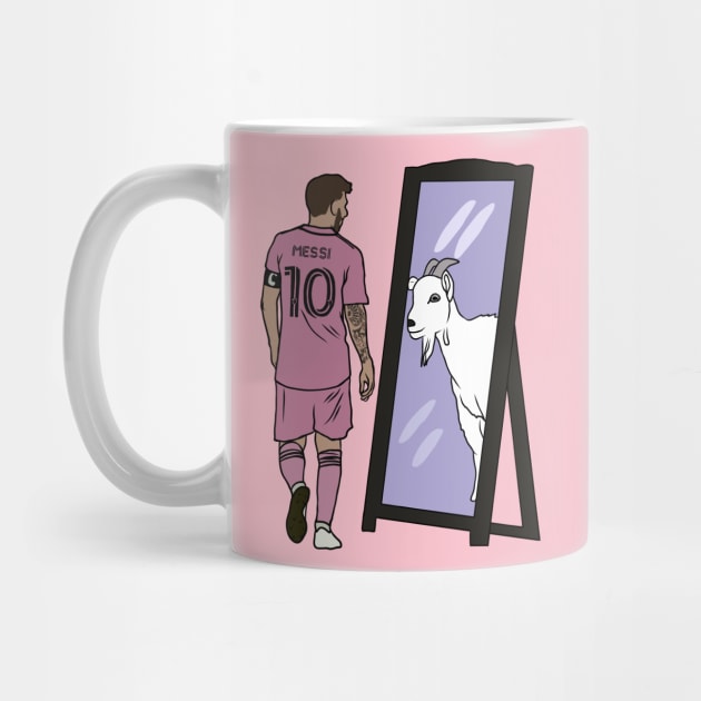 Leo Messi Mirror GOAT Miami by rattraptees